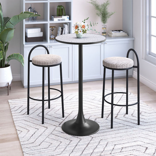 BITE BAR TABLE  GRAY & BLACK
