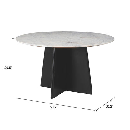 STRELA DINING TABLE WHITE & BLACK