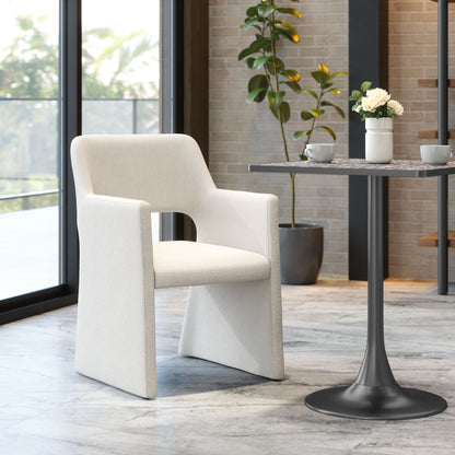 MINET DINING CHAIR LINEN WHITE