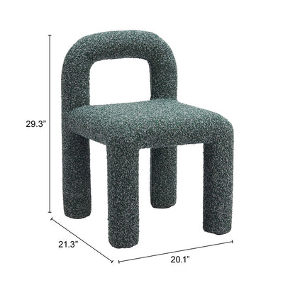 ARUM DINING CHAIR SNOWY GREEN