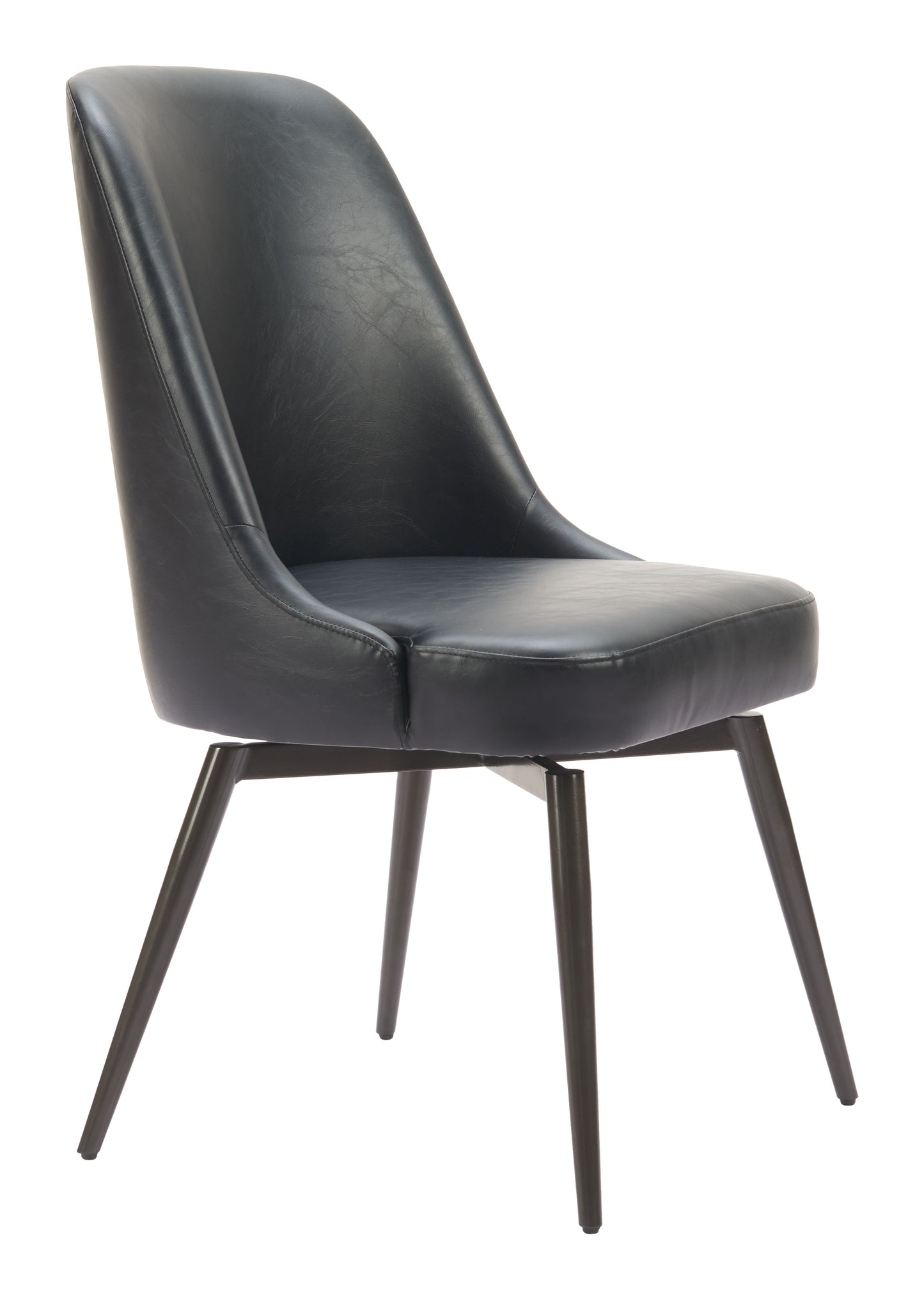 KEPPEL SWIVEL DINING CHAIR BLACK