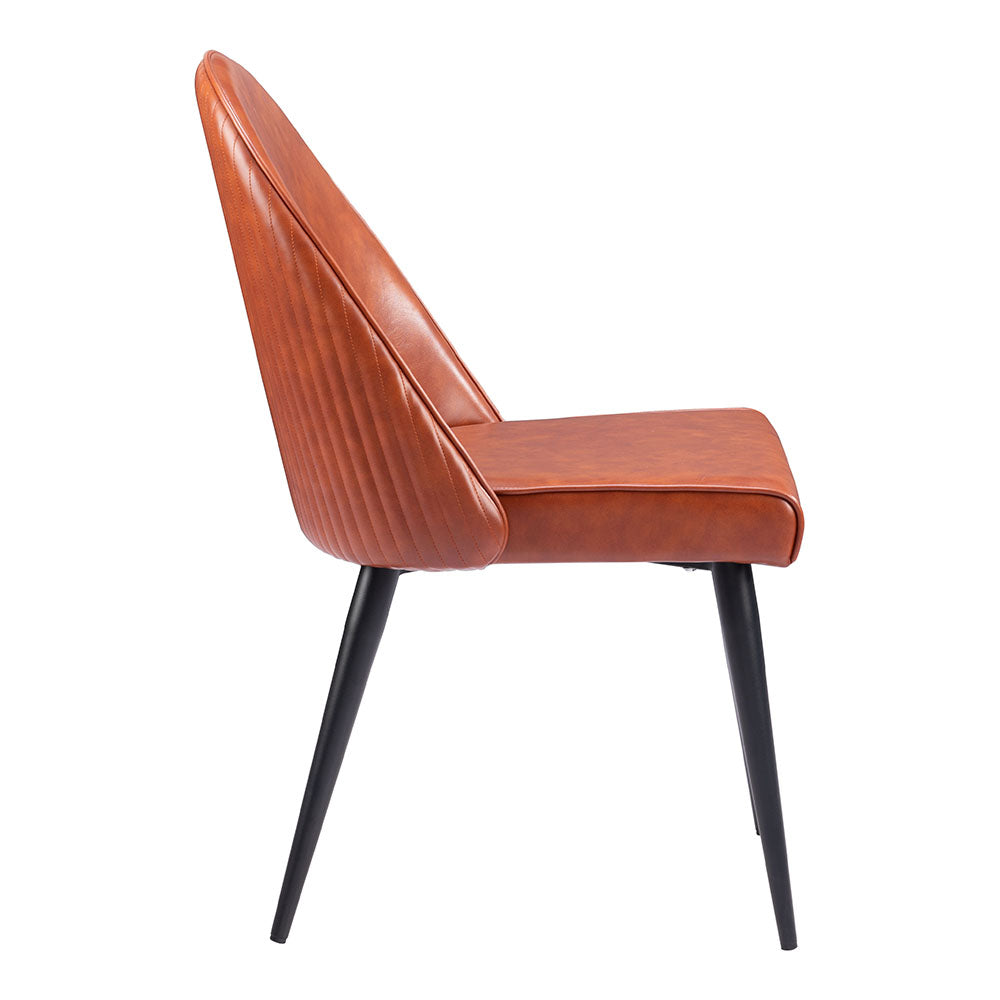 SILLOTH ARMLESS DINING CHAIR BROWN