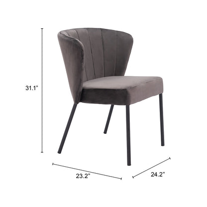 AIMEE DINING CHAIR GRAY