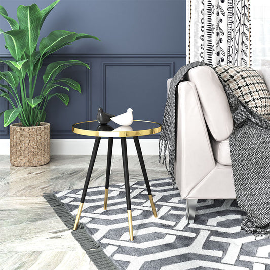 PARTICLE SIDE TABLE GOLD & BLACK