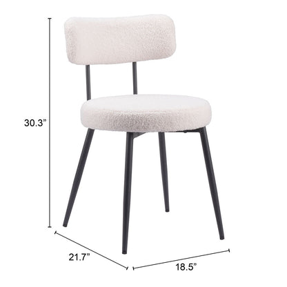 BLANCA DINING CHAIR IVORY