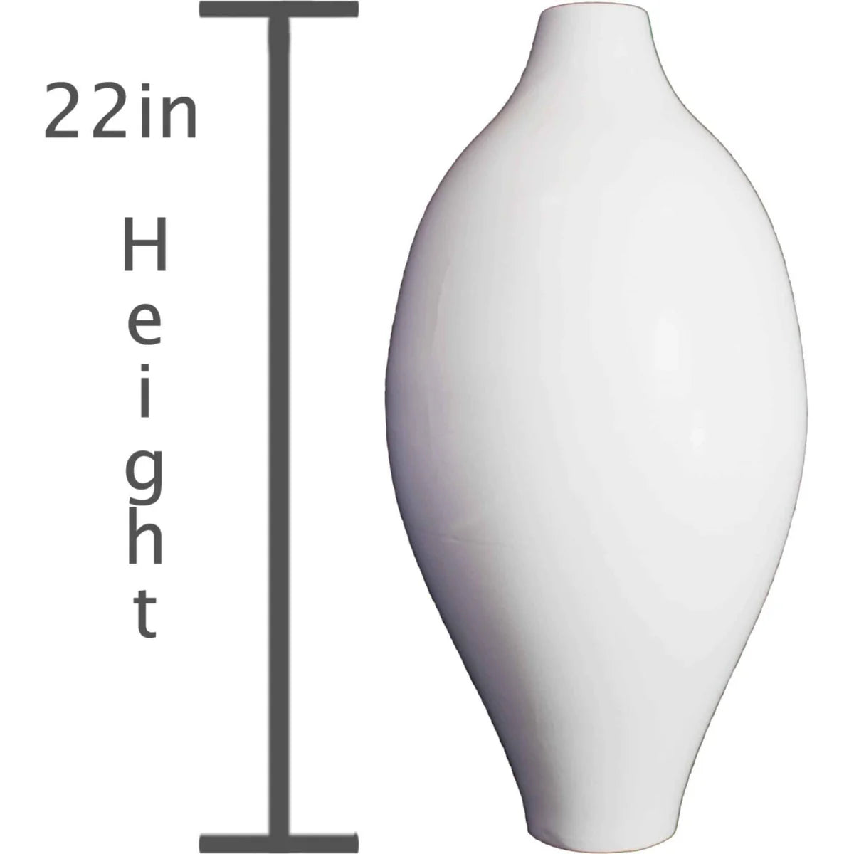 22IN AMPHORA CERAMIC VASE