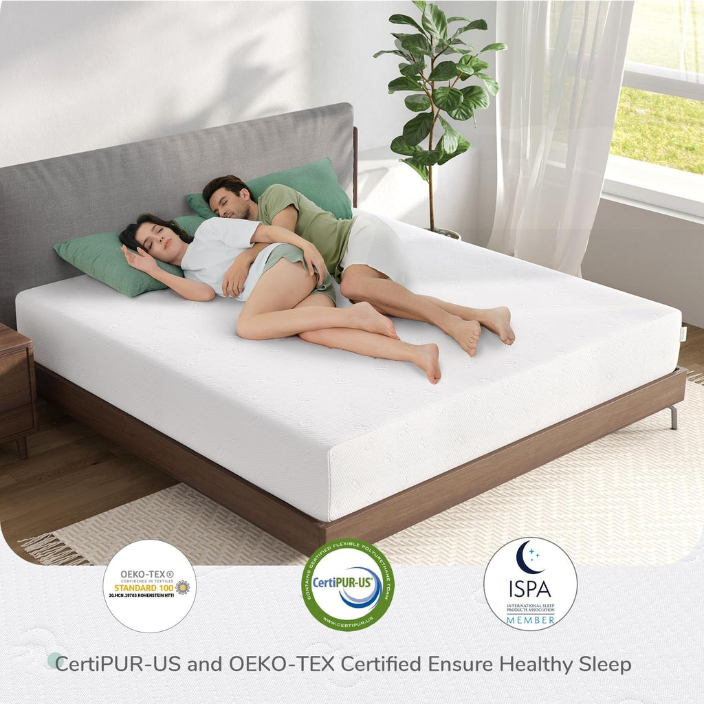 8-Inch Medium-Firm Memory Foam Mattress with Breathable Cooling Cover