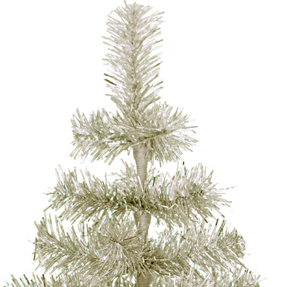 ANTIQUE SILVER TINSEL CHRISTMAS TREE