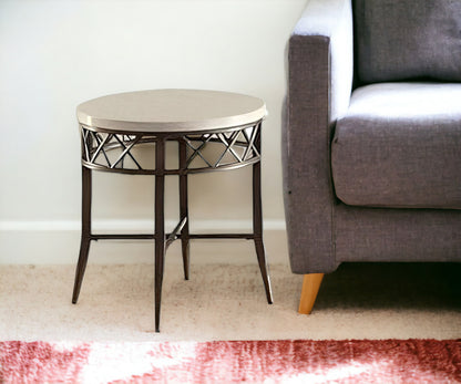 Three Piece Black And Faux Marble Coffee And End Table Set
