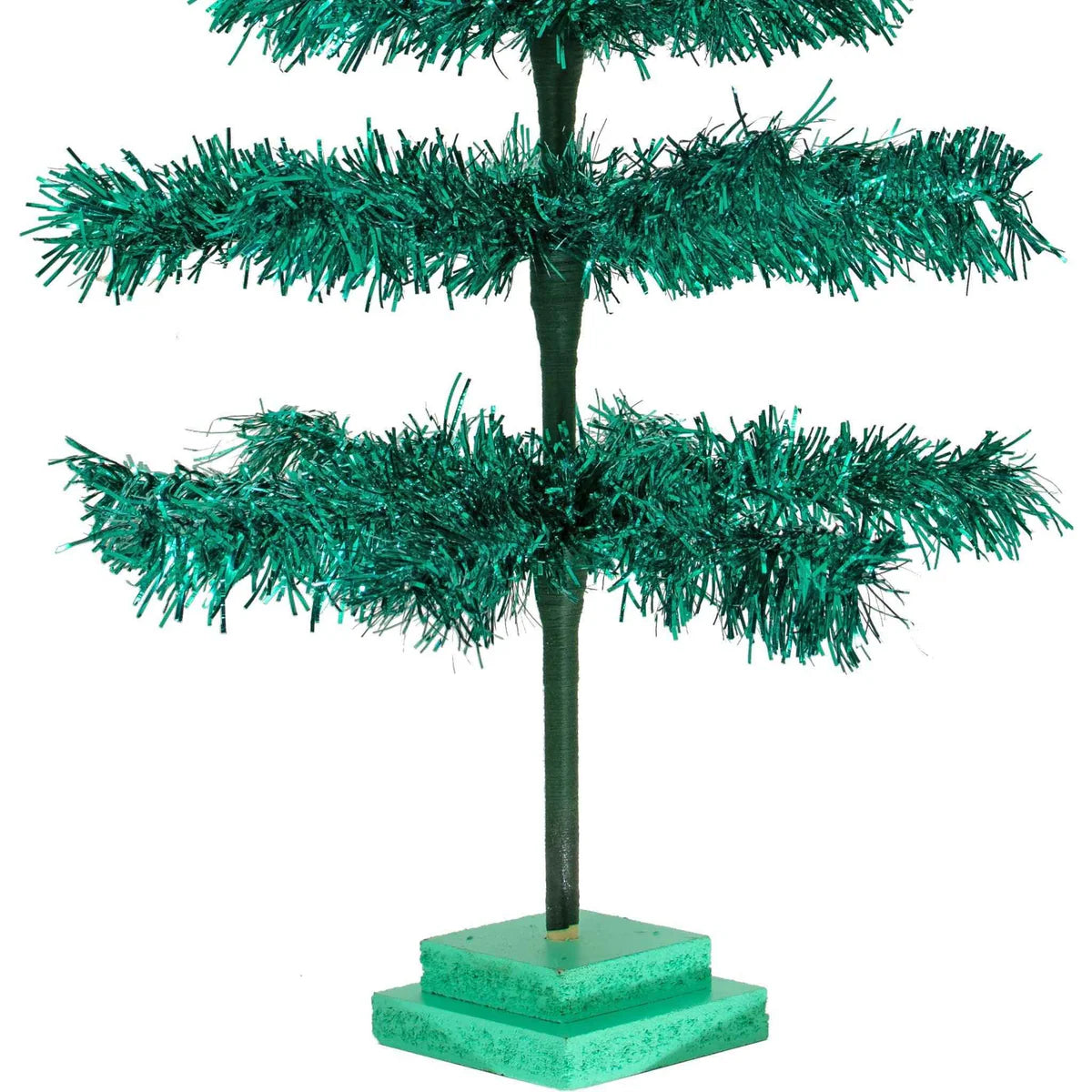 28IN VINTAGE EMERALD TINSEL CHRISTMAS TREE