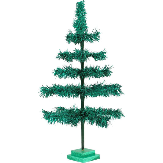 28IN VINTAGE EMERALD TINSEL CHRISTMAS TREE