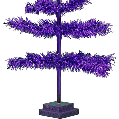 28IN VINTAGE PURPLE TINSEL CHRISTMAS TREE