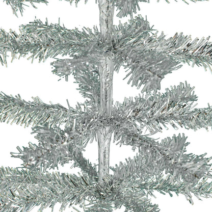 28IN VINTAGE SILVER TINSEL CHRISTMAS TREE