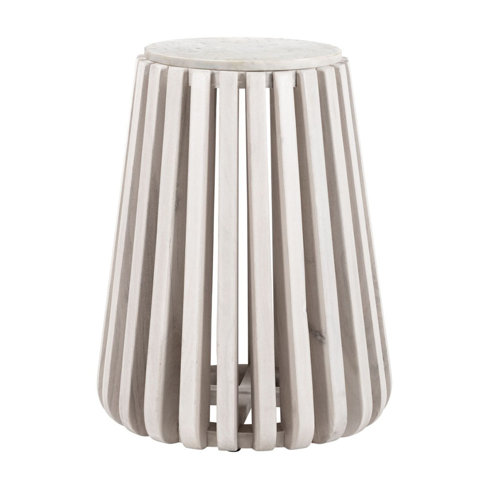 CYPRUS SIDE TABLE WHITE & WHITEWASHED