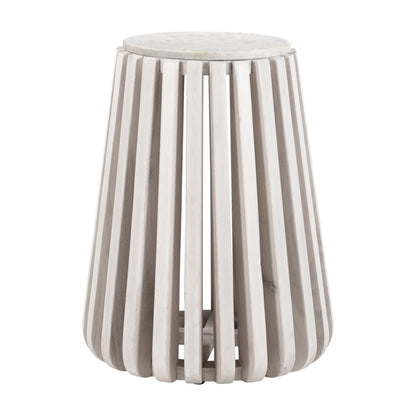 CYPRUS SIDE TABLE WHITE & WHITEWASHED