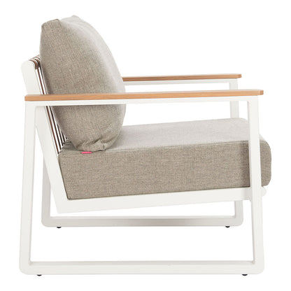 WELT ARMCHAIR TAUPE & WHITE