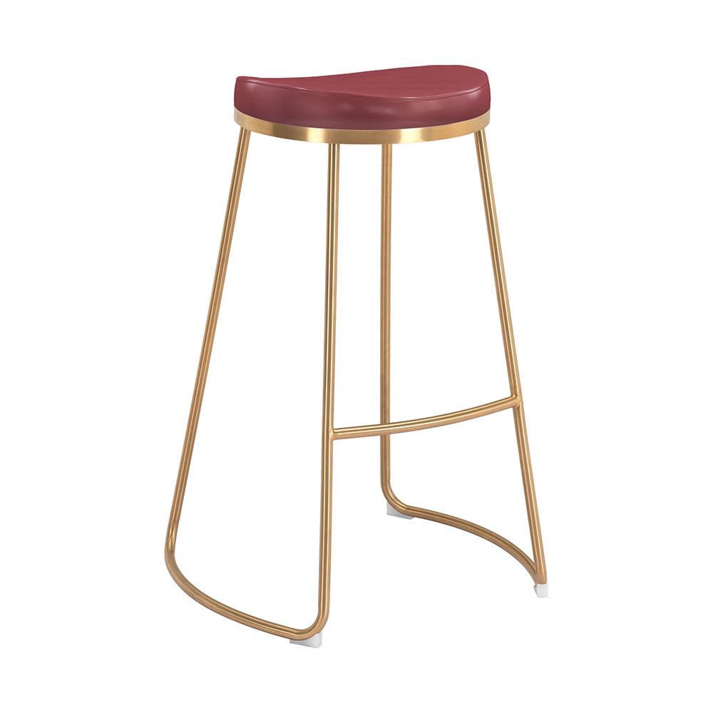 BREE BARSTOOL BURGUNDY & GOLD