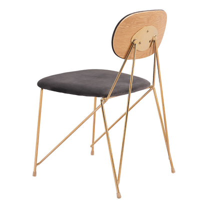 GEORGES DINING CHAIR GRAY & GOLD