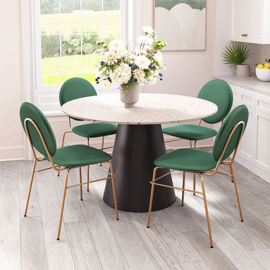JORF DINING TABLE BEIGE & BRONZE