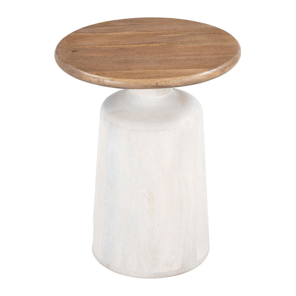 GOBLET SIDE TABLE BROWN & WHITE