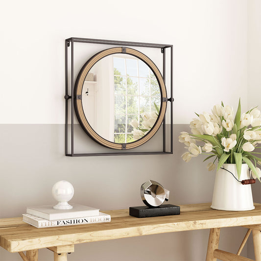 CAPELL MIRROR ANTIQUE GRAY