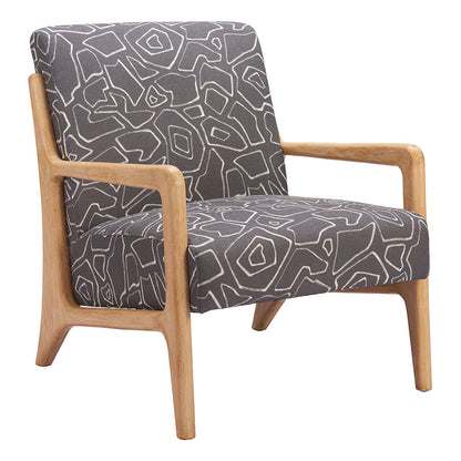 RUNA ACCENT CHAIR  GRAY & NATURAL