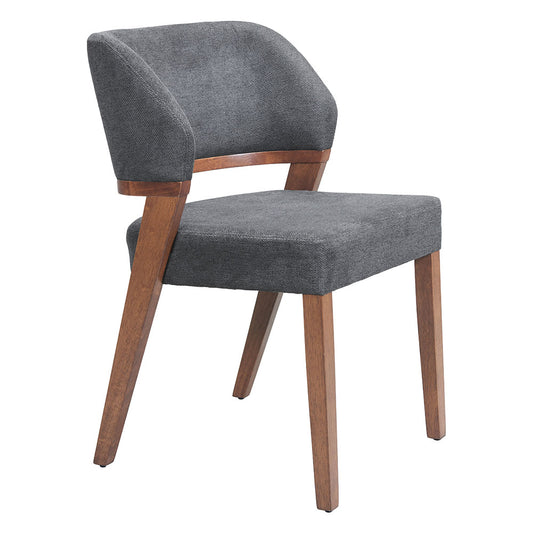 Sunobu Dining Chair Azure Gray & Walnut