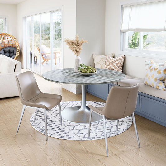 STAR CITY DINING TABLE (60") GRAY & SILVER