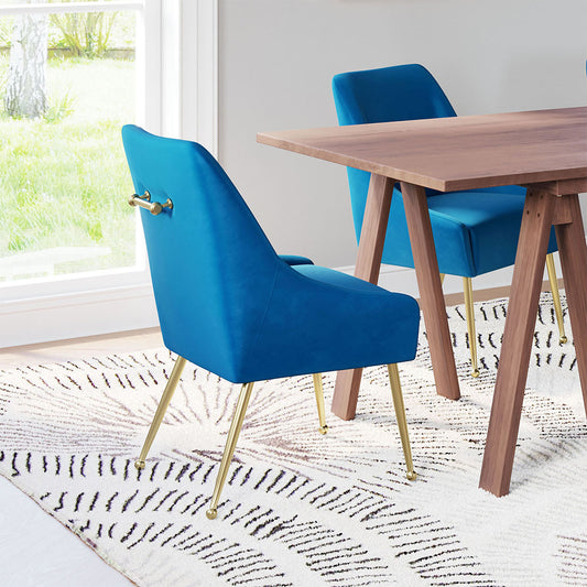 MAXINE DINING CHAIR NAVY BLUE & GOLD
