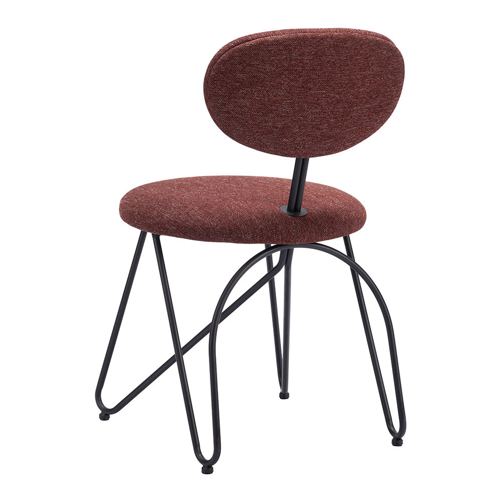 NOVI DINING CHAIR MAROON BROWN