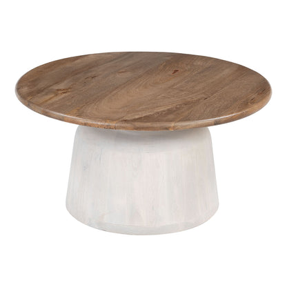 GOBLET COFFEE TABLE BROWN & WHITE