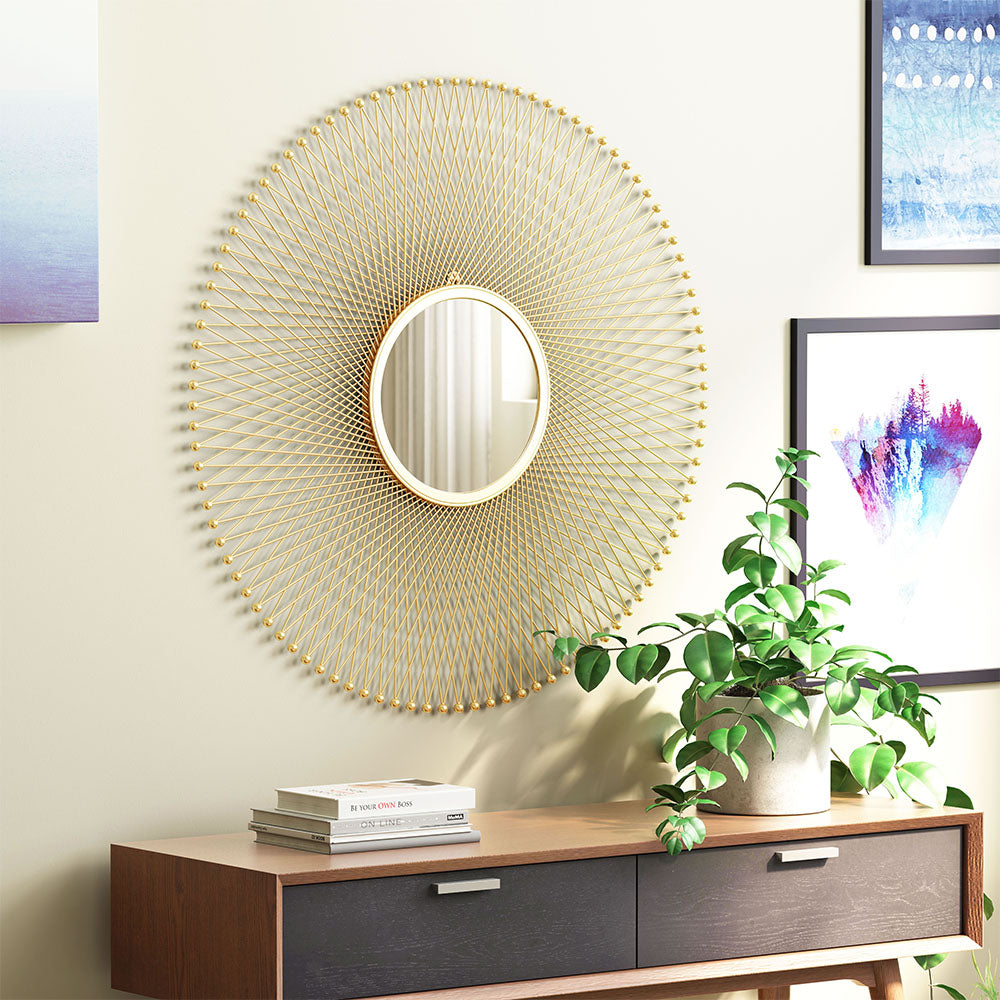 GLOW ROUND MIRROR GOLD