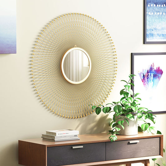 GLOW ROUND MIRROR GOLD