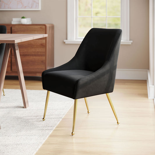 MAXINE DINING CHAIR BLACK & GOLD