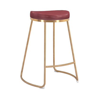 BREE COUNTER STOOL BURGUNDY & GOLD