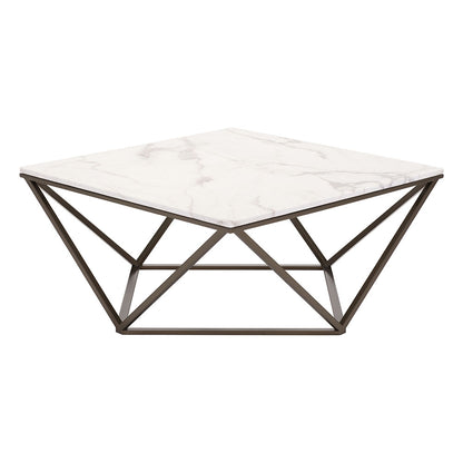 TINTERN COFFEE TABLE WHITE & ANTIQUE BRONZE