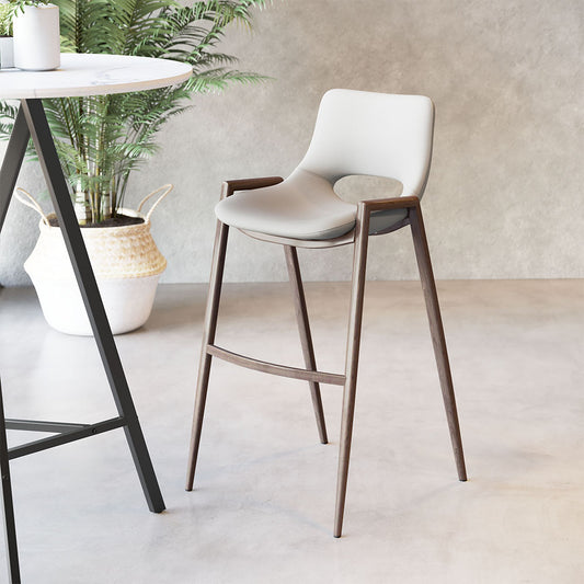 DESI BARSTOOL BEIGE & WALNUT