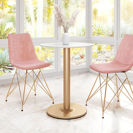 ALTO BISTRO TABLE WHITE & GOLD