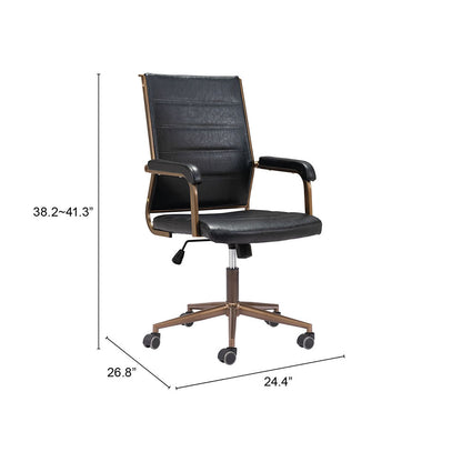 AUCTION OFFICE CHAIR VINTAGE BLACK