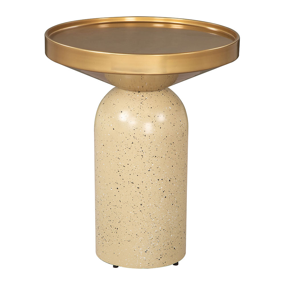 CENDRE SIDE TABLE GOLD & BEIGE