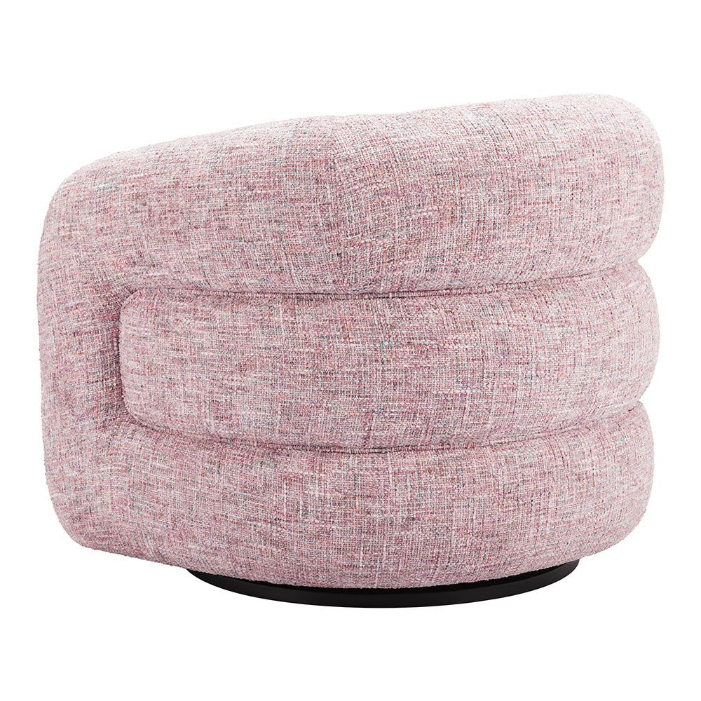 REFINE SWIVEL CHAIR PINK TWEED