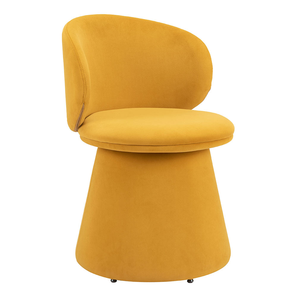 OBLIC SWIVEL DINING CHAIR ORANGE