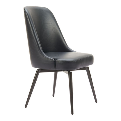 KEPPEL SWIVEL DINING CHAIR BLACK
