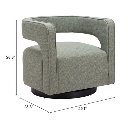 TURKU SWIVEL CHAIR SAGE GREEN