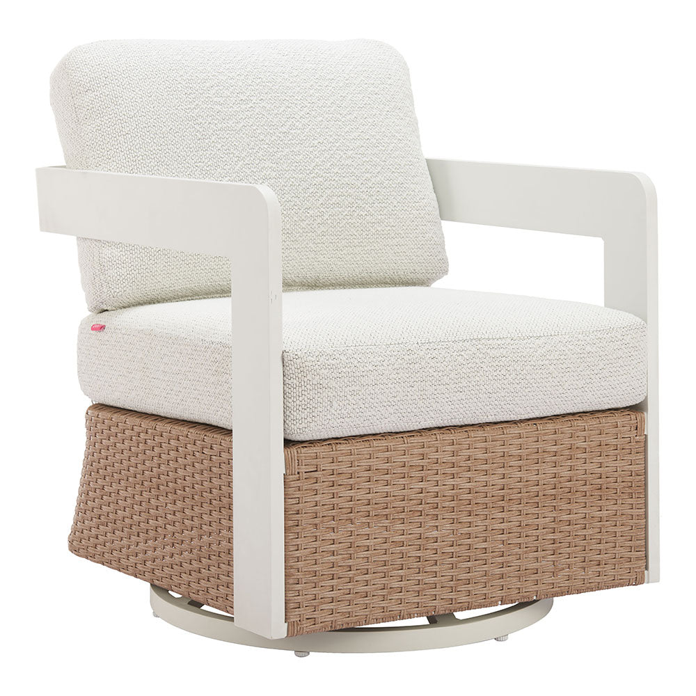 GELO SWIVEL CHAIR WHITE & BROWN