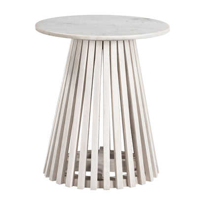 MAZARA SIDE TABLE WHITE & WHITEWASHED