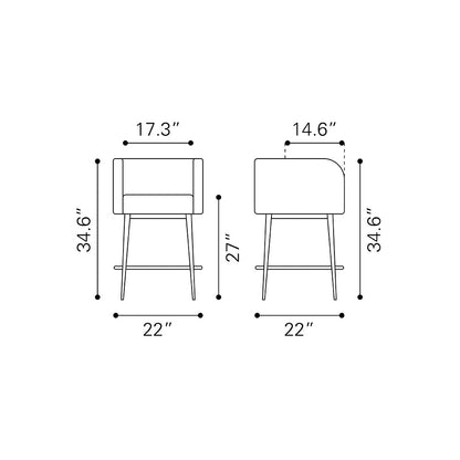 HORBAT COUNTER STOOL BROWN