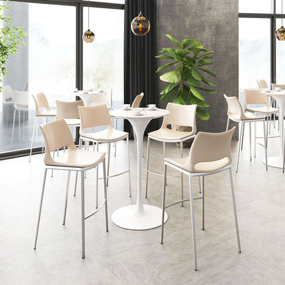 ACE BARSTOOL LIGHT PINK & SILVER