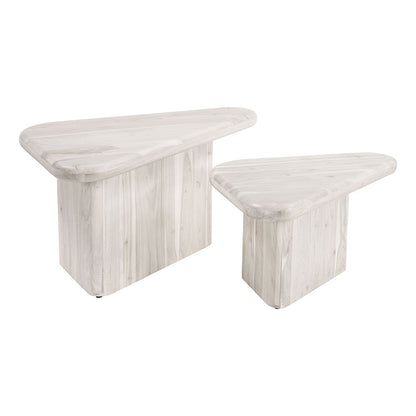 NAVIDIC COFFEE TABLE SET WHITEWASHED