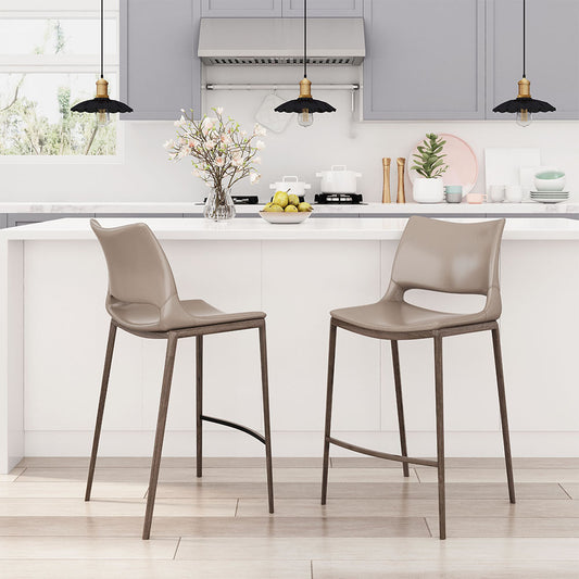 ACE COUNTER STOOL BROWN & WALNUT